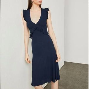 BCBGMaxazria - Ruffle Trimmed Knit Dress